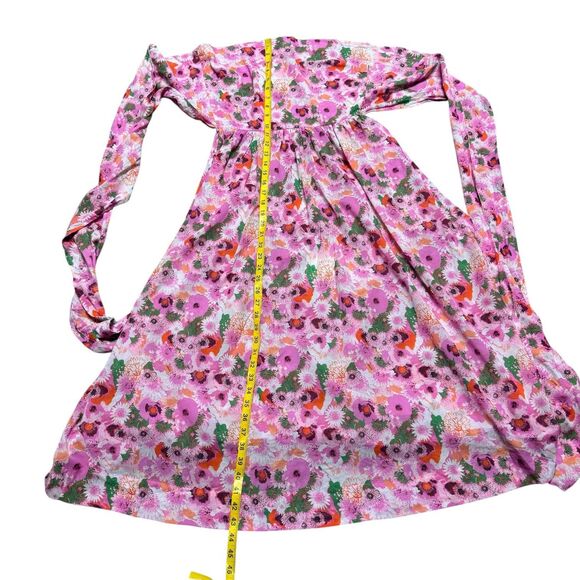 Ganni New Tieband Multifunctional Dress Pink Sugar Plum S M Light Fairy Coquette - Picture 7 of 8